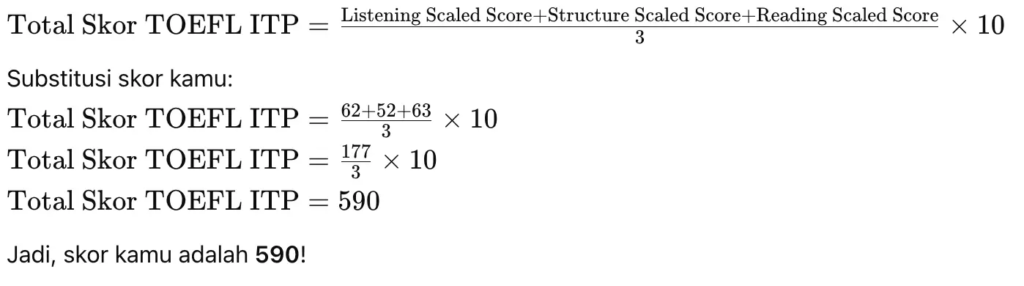 Cara Menghitung Skor TOEFL ITP dengan Mudah - Mr.BOB Kampung Inggris Menghitung skor toefl itp 1 - Mr.BOB Kampung Inggris
