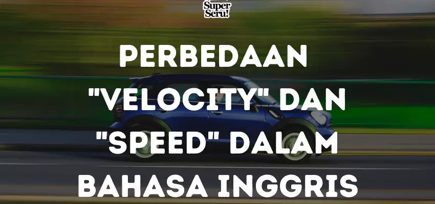Perbedaan Velocity dan Speed dalam Bahasa Inggris - Mr.BOB Kampung Inggris